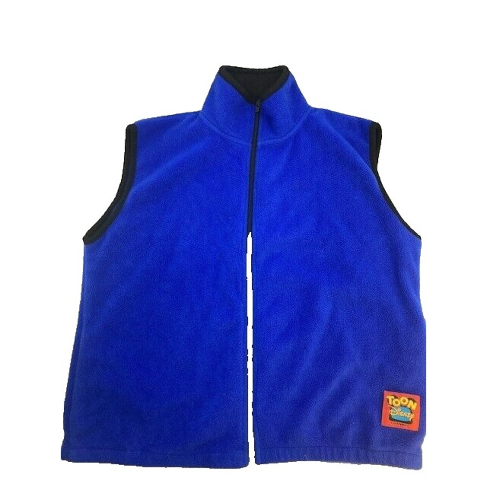 Rare Vintage 1990's Royal Blue Disney Toons Fleece Vest Large